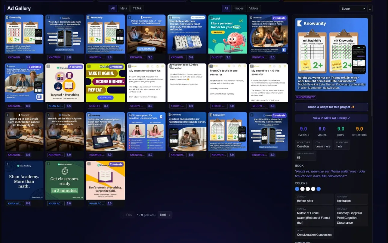 Every competitor ad, decoded. | Adscalr